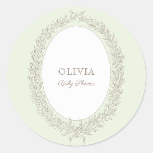 Laduree Franse koffie Bonjour Bebe Green Ronde Sticker