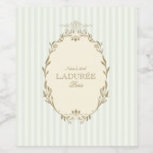 Ladurée Paris Franse Patisserie Verjaardag Wijn Etiket (Enkel label)