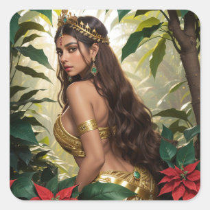 Lady Absinthe Vierkante Sticker