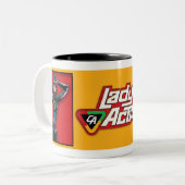 Lady Action-Mok Tweekleurige Koffiemok (Voorkant links)