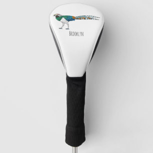 Lady Amherst's fazant vogel cartoon illustratie Golfheadcover