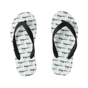Lady Amhersts fazant vogel cartoon illustratie Kinder Teenslippers