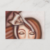 Lady and her Siamese Cat Visitekaartje (Achterkant)