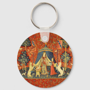 Lady and The Unicorn Middeleeuwse Wandtapijt: Fran Sleutelhanger