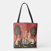 LADY AND UNICORN Lion, Fantasy Flowers, Animals Draagtas (Achterkant)