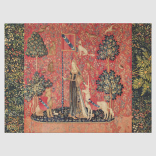 LADY AND UNICORN Lion, Fantasy Flowers, Animals Tissuepapier