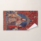 Lady and Unicorn Medieval Tapestry Desire (Serviette à main)