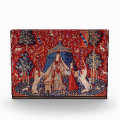 Lady and Unicorn Medieval Tapestry Desire Fotoblokken (Voorkant)