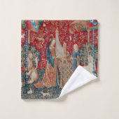Lady and Unicorn Medieval Tapestry Hearing (Gant de toilette)