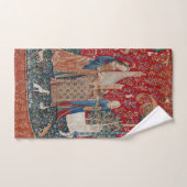 Lady and Unicorn Medieval Tapestry Hearing (Serviette à main)