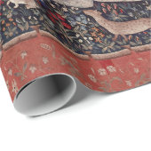 Lady and Unicorn Medieval Tapestry Sight Cadeaupapier (Rol Hoek)