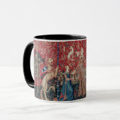 Lady and Unicorn Medieval Tapestry Taste Mok (Voorkant links)