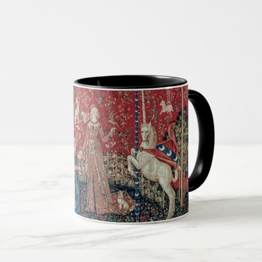 Lady and Unicorn Medieval Tapestry Taste Mok (Voorkant rechts)