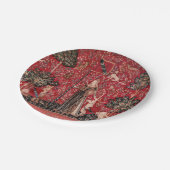 Lady and Unicorn Medieval Tapestry Touch Papieren Bordje (Gekanteld)