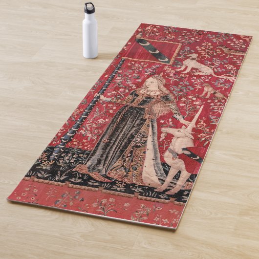 Lady and Unicorn Medieval Tapestry Touch Yogamat (In situ)