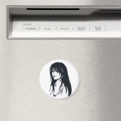 LADY ANIME SUR MAGNET (In Situ (Lave-vaisselle))