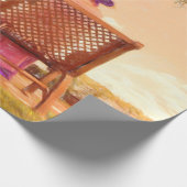 Lady Antiek Oud Paarse Roze Pastel Cadeaupapier (Hoek)