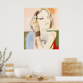 Lady application mascara - Poster (Cuisine)