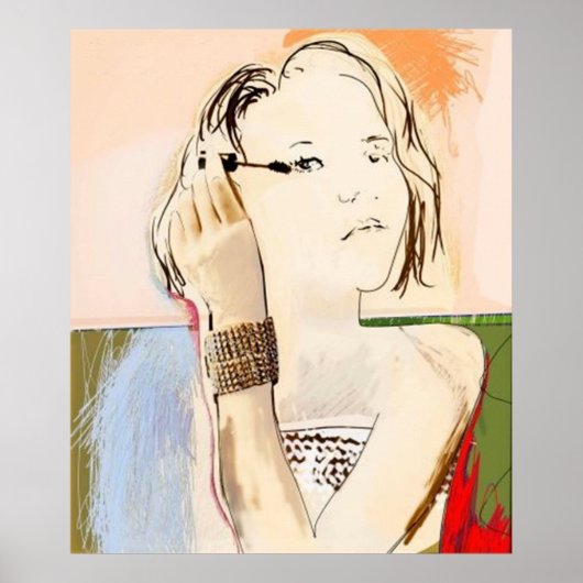 Lady application mascara - Poster (Devant)