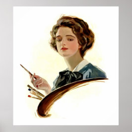 Lady Artist Poster