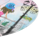 Lady avec Balloon rose Planche à découper I Love P (Coin)