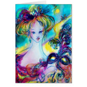 LADY AVEC MASQUE FEATHEREE / Mascarade vénitienne (Devant)