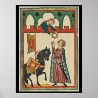 Lady Award ridder A Garland, 14e eeuw
