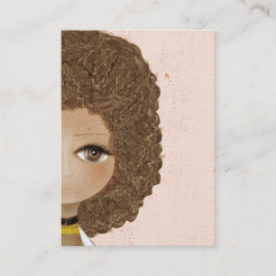 Lady Beauful Brown Eye Afro Hair Grunge Visitekaartje