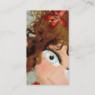 Lady Beauful Eye Hair Grunge Visitekaartje