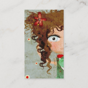 Lady Beauful Eye Hair Grunge Visitekaartje