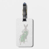 Lady Bella Rabbit met Tea 2 Bagagelabel (Achterkant verticaal)