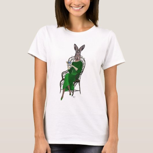 Lady Bella Rabbit met Tea 2 T-shirt (Voorkant)