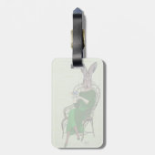 Lady Bella Rabbit met Tea 3 Bagagelabel (Achterkant verticaal)