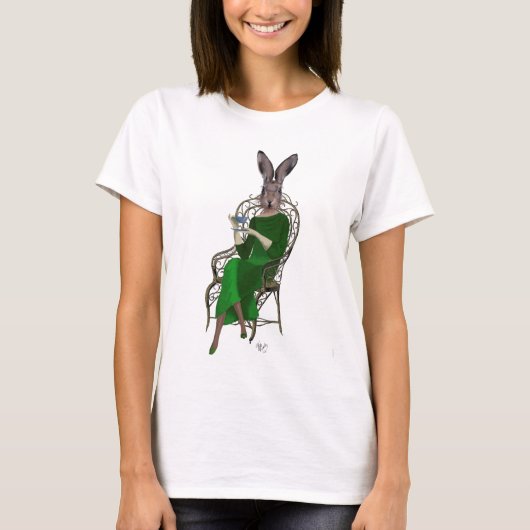 Lady Bella Rabbit met Tea 4 T-shirt (Voorkant)