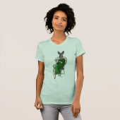 Lady Bella Rabbit met Tea 4 T-shirt (Voorkant volledig)