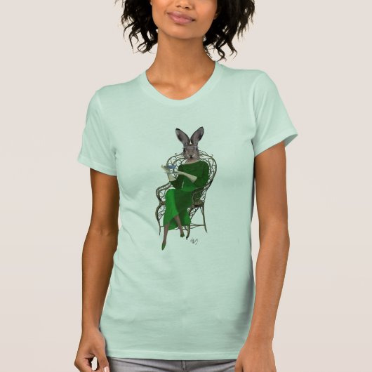 Lady Bella Rabbit met Tea 4 T-shirt (Voorkant)