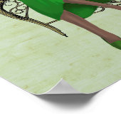 Lady Bella Rabbit met Tea Poster (Hoek)