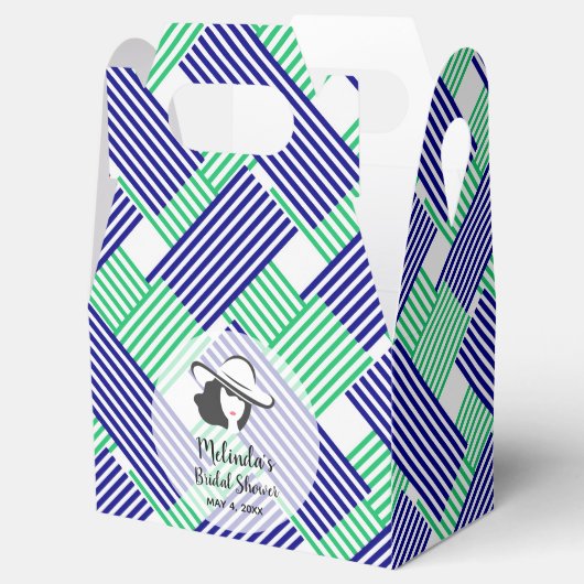 Lady Big Hoed Derby Bruiloft Feestelijke Piramidev Bedankdoosjes (Geopend)