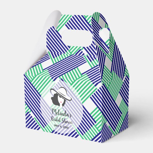 Lady Big Hoed Derby Bruiloftsfeest Puntgevel Bedankdoosjes (Voorkant Zijde)