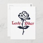 Lady Biker Briefkaart (Voorkant / Achterkant)