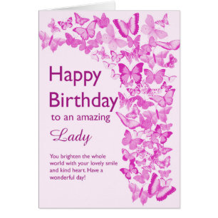 Lady Birthday Butterflies