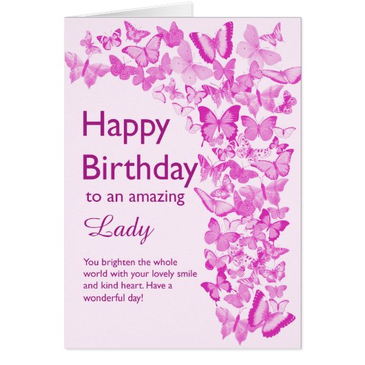 Lady Birthday Butterflies (Voorkant)