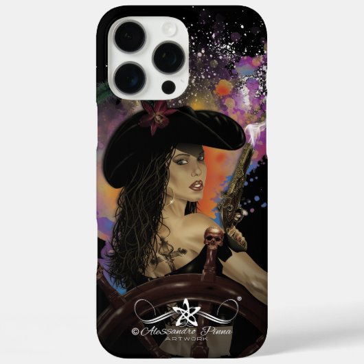 Lady Black Corsair Case-Mate iPhone Case (Achterkant)