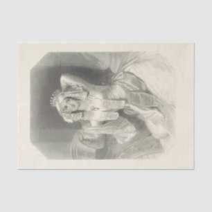 -Lady Black- en wittewhitepaper Tissuepapier