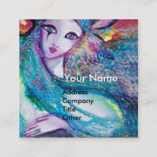 LADY BLUE MASK Elegant, Beauty Salon, Makeup Artis Vierkante Visitekaartje