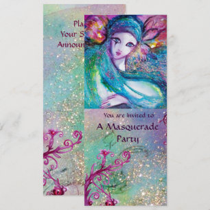 LADY BLUE MASK Programme de soirée masquée élégant