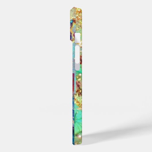 LADY BLUE MASK VENETIAN MASQUERADE MONOGRAM Case-Mate iPhone CASE (Achterkant / Links)