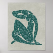 Lady Blue Matisse Revisité Imprimer Poster Papier (Devant)