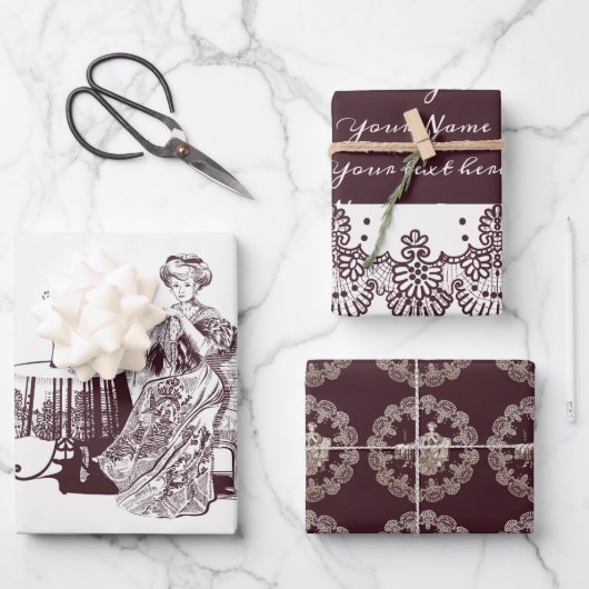 Lady boissons thé papier d'enveloppement feuille p (Recto)