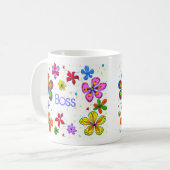 Lady Boss, Big Flowers Coffee Mug (Devant gauche)